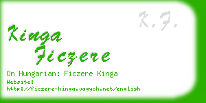 kinga ficzere business card